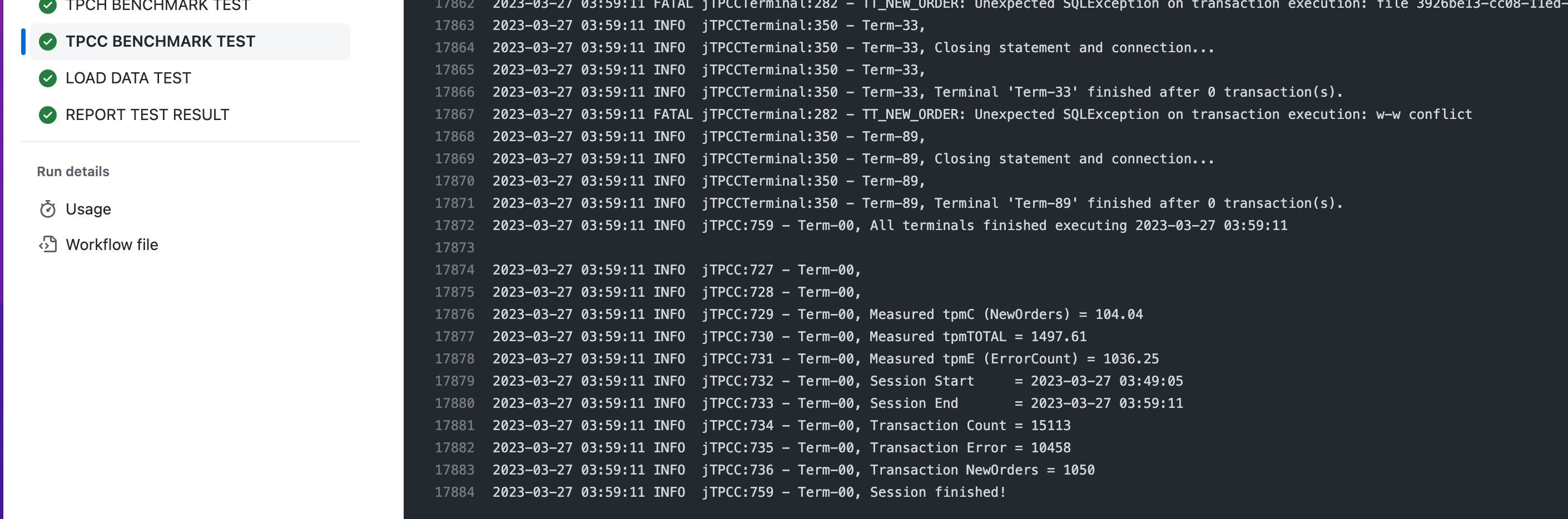[Bug]: sysbench and tpcc regression test reported panic error out of ...