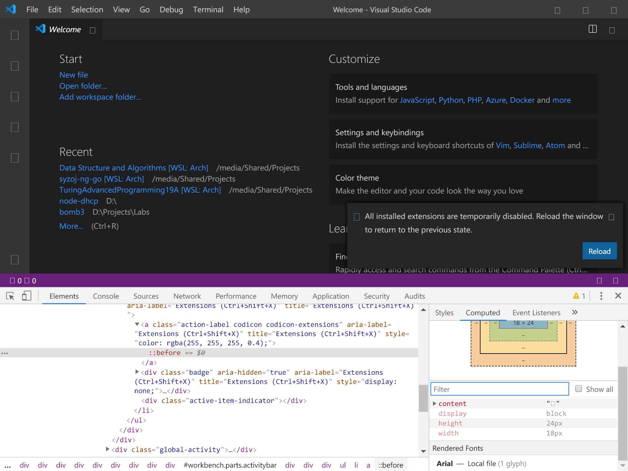 Almost ALL icons in UI are missing · Issue #85872 · microsoft/vscode ...