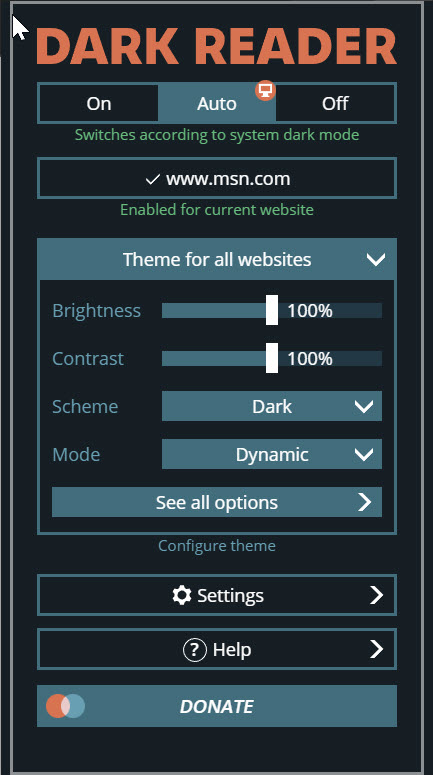Dark Setting