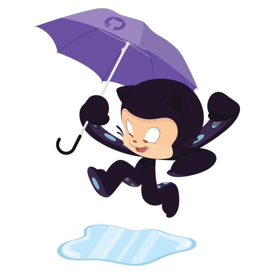 octocat na chuva