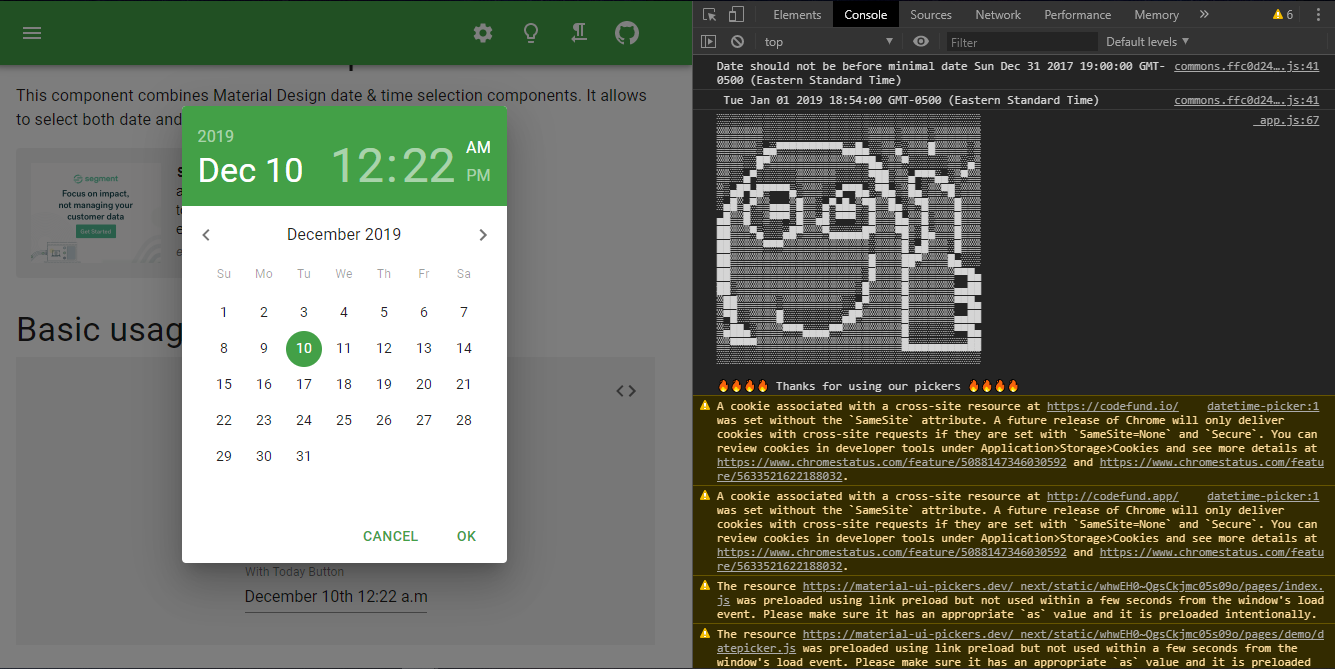 Date & Time picker is missing the date and time icon section in the ...