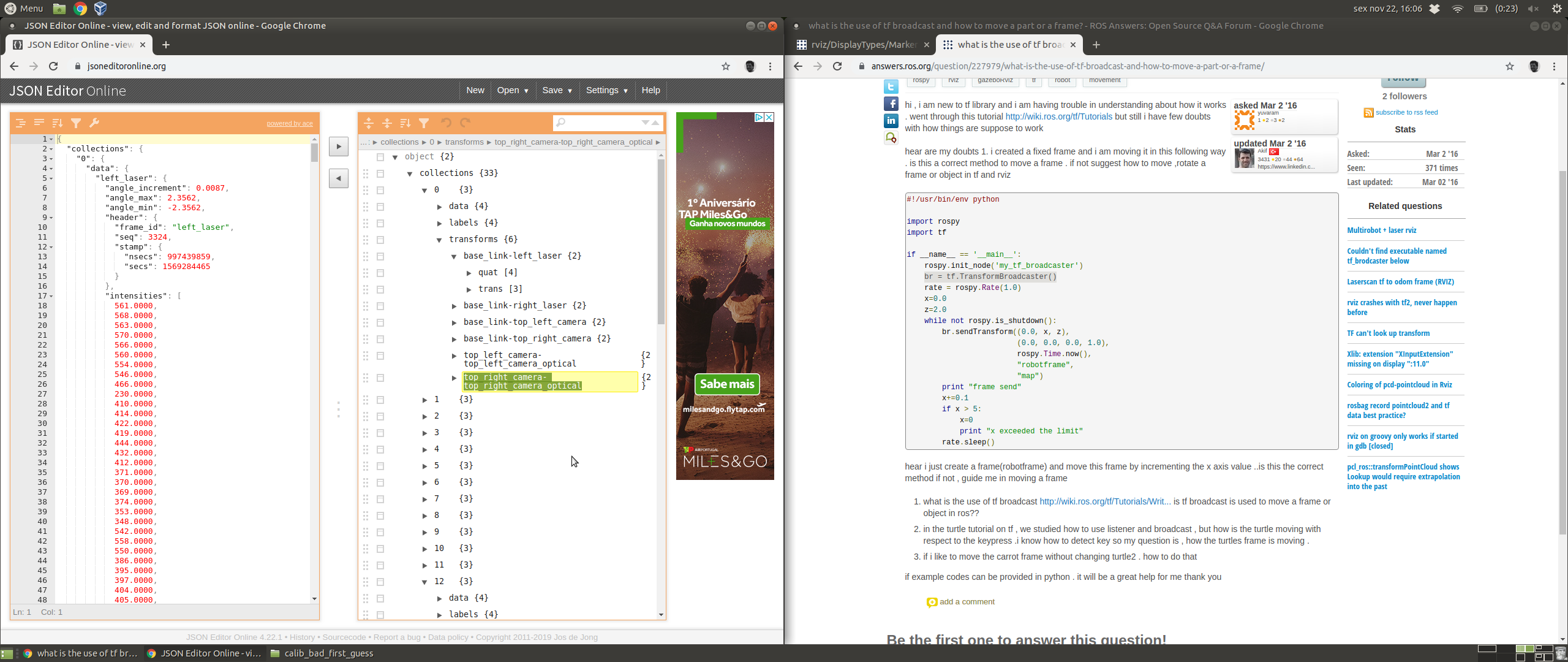 Add parent and child link information to transforms in json file ...
