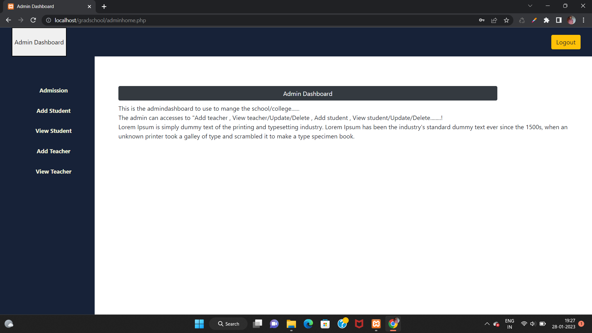 GitHub - manojm8113/-School-management-System: Grad School(Teamplate ...