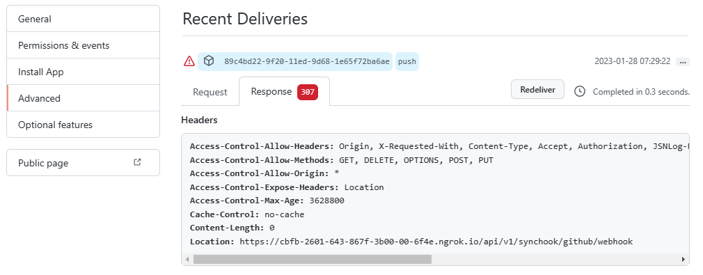 307 Redirect response messages are not delivered... · community ...