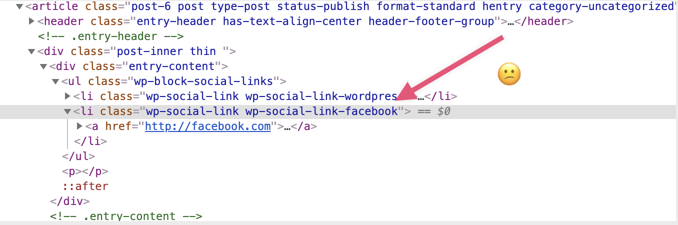 Social Links Block: custom class not applied to individual icons ...