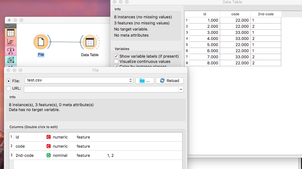 File widget: change attribute type from nominal to numeric · Issue ...