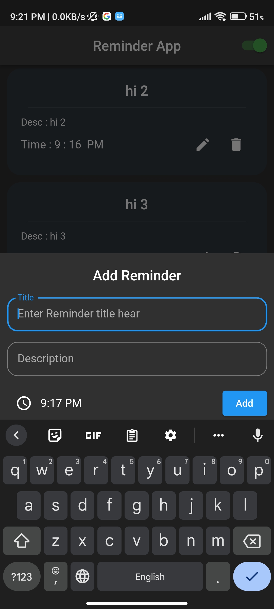 GitHub - Sabhaya-Bhumit/reminderApp