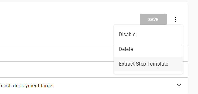 Extract step to template can result in 'Given key not present in the ...