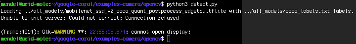 Video not displaying · Issue #38 · google-coral/examples-camera · GitHub