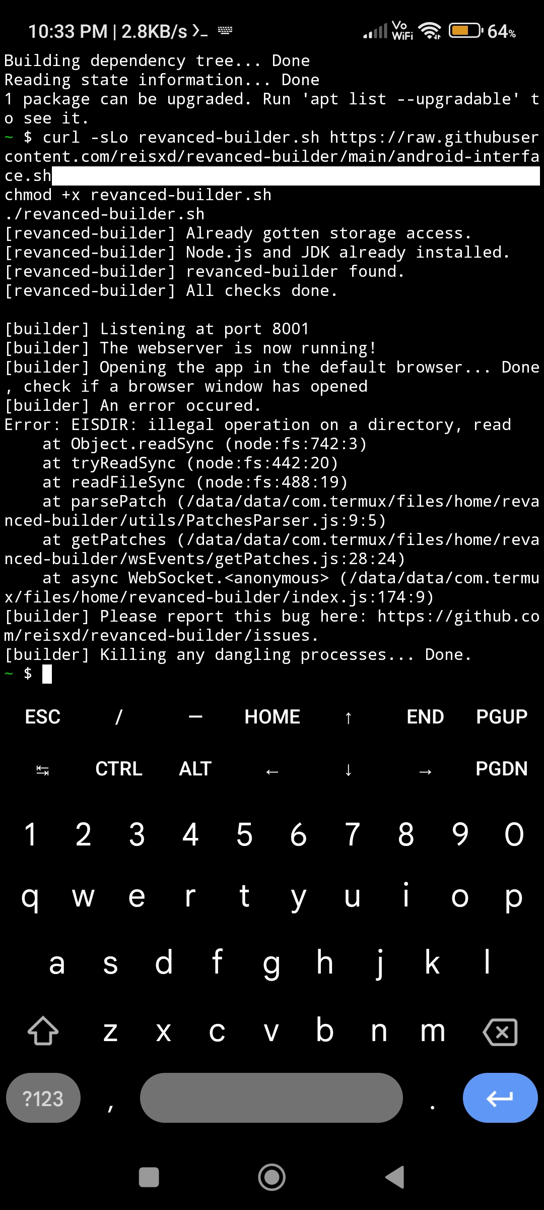 Builder not working · Issue #521 · reisxd/revanced-builder · GitHub