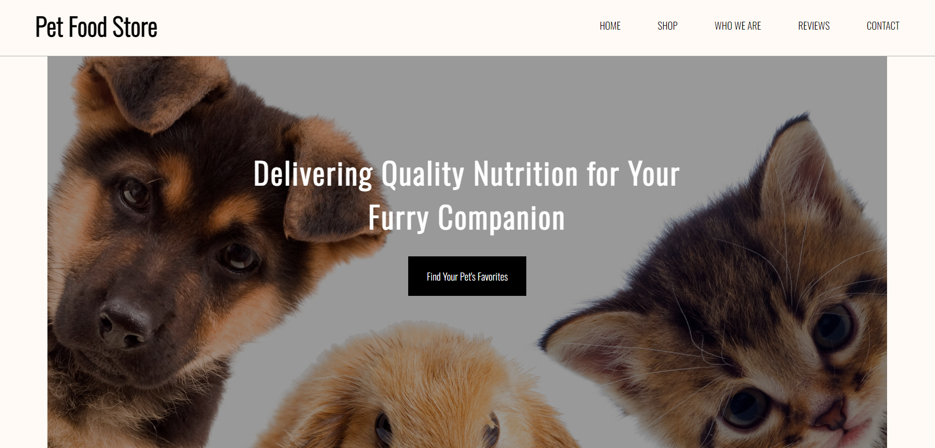 GitHub Mohammed20037/Pet_Food_Store_website_template