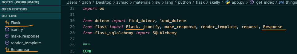Python extension - outline view - differentiate between imports and ...