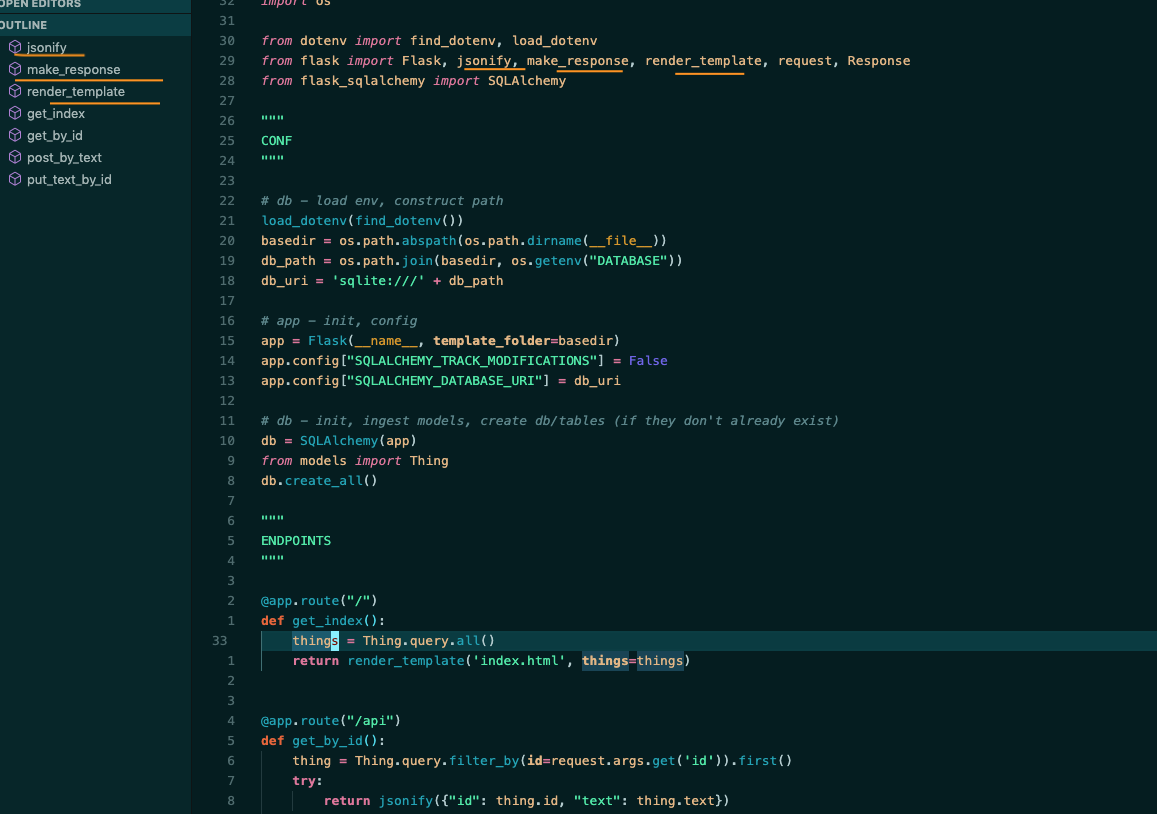 Python extension - outline view - differentiate between imports and ...
