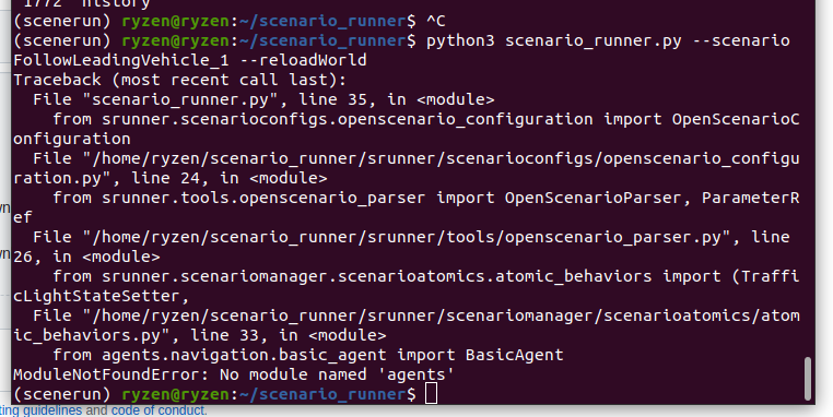 import agent error · Issue #81 · carla-simulator/scenario_runner · GitHub
