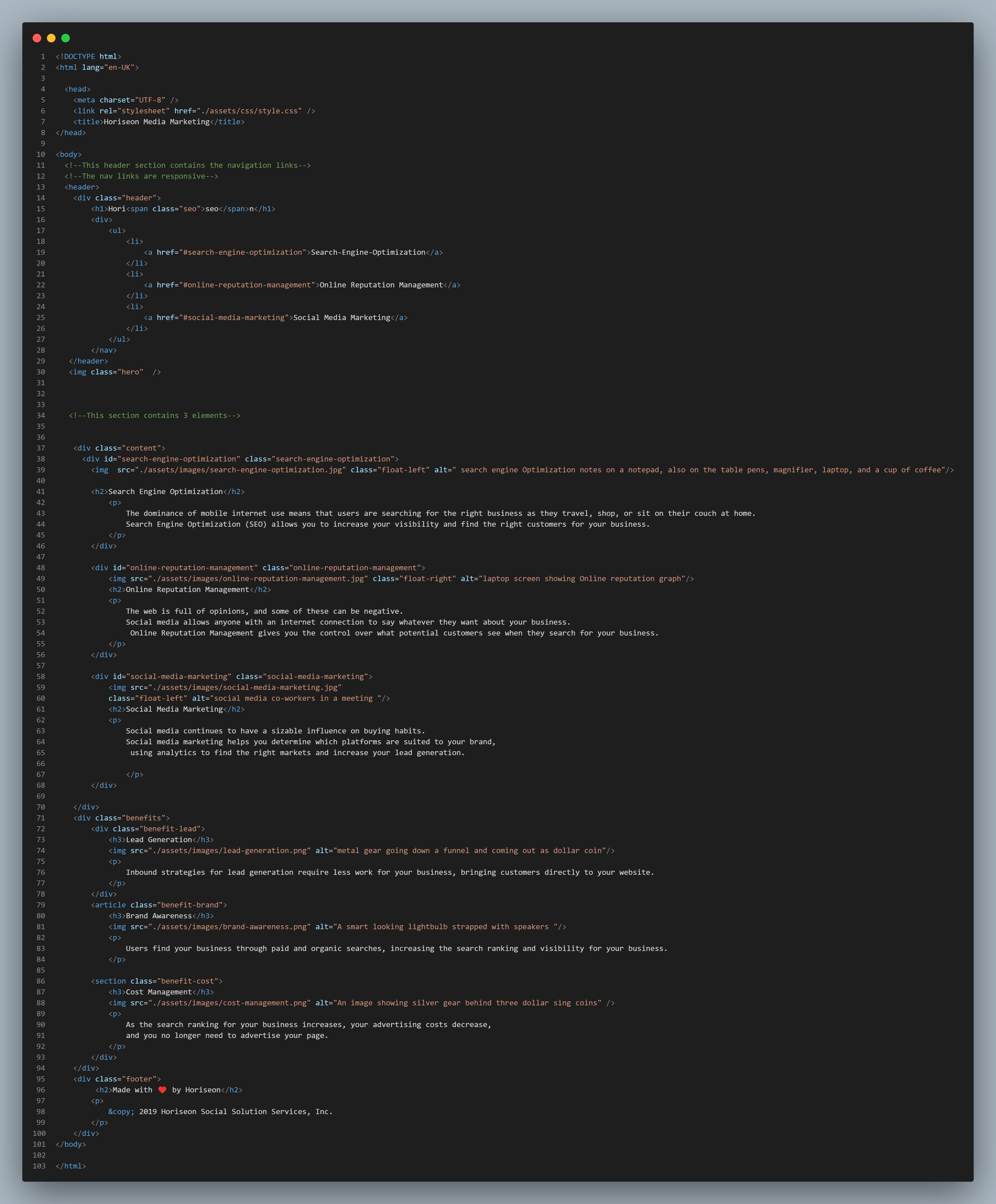 GitHub - maryanne3/marketing_web: Horiseon Code Refractor