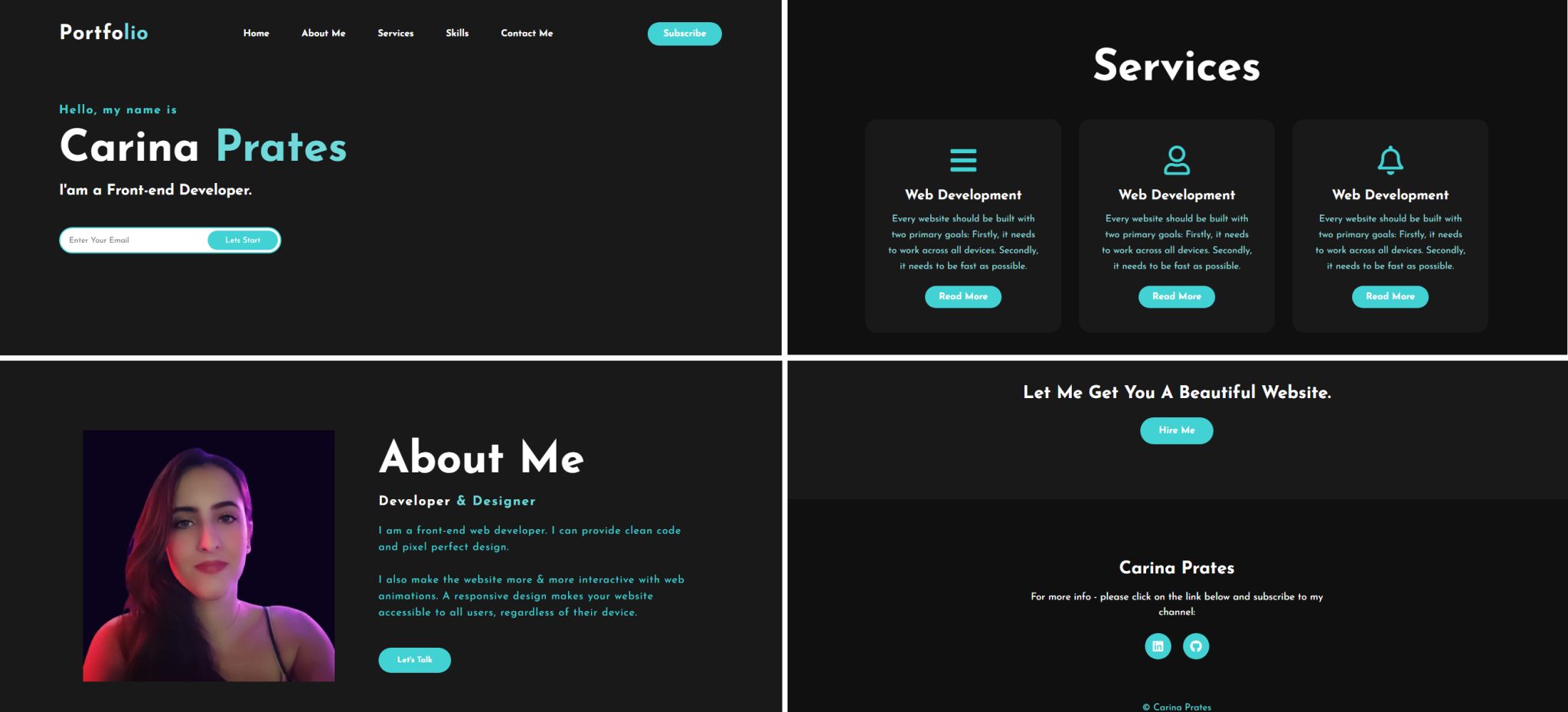 GitHub - carinanoronha/Responsive-Personal-Portfolio: Responsive ...