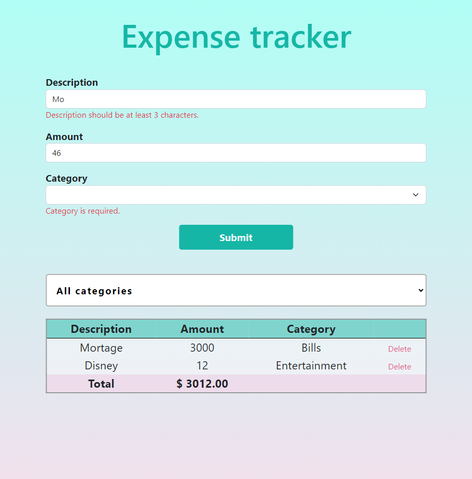 GitHub - Alexandra-Haynes/expenseTracker