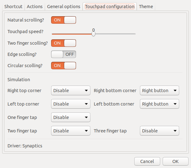 Disables right click, sets both left and right lower corners to right
