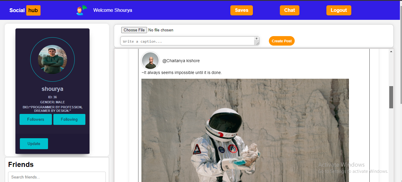 GitHub - chaitanykishore/SocialHub: A full-stack social media platform ...