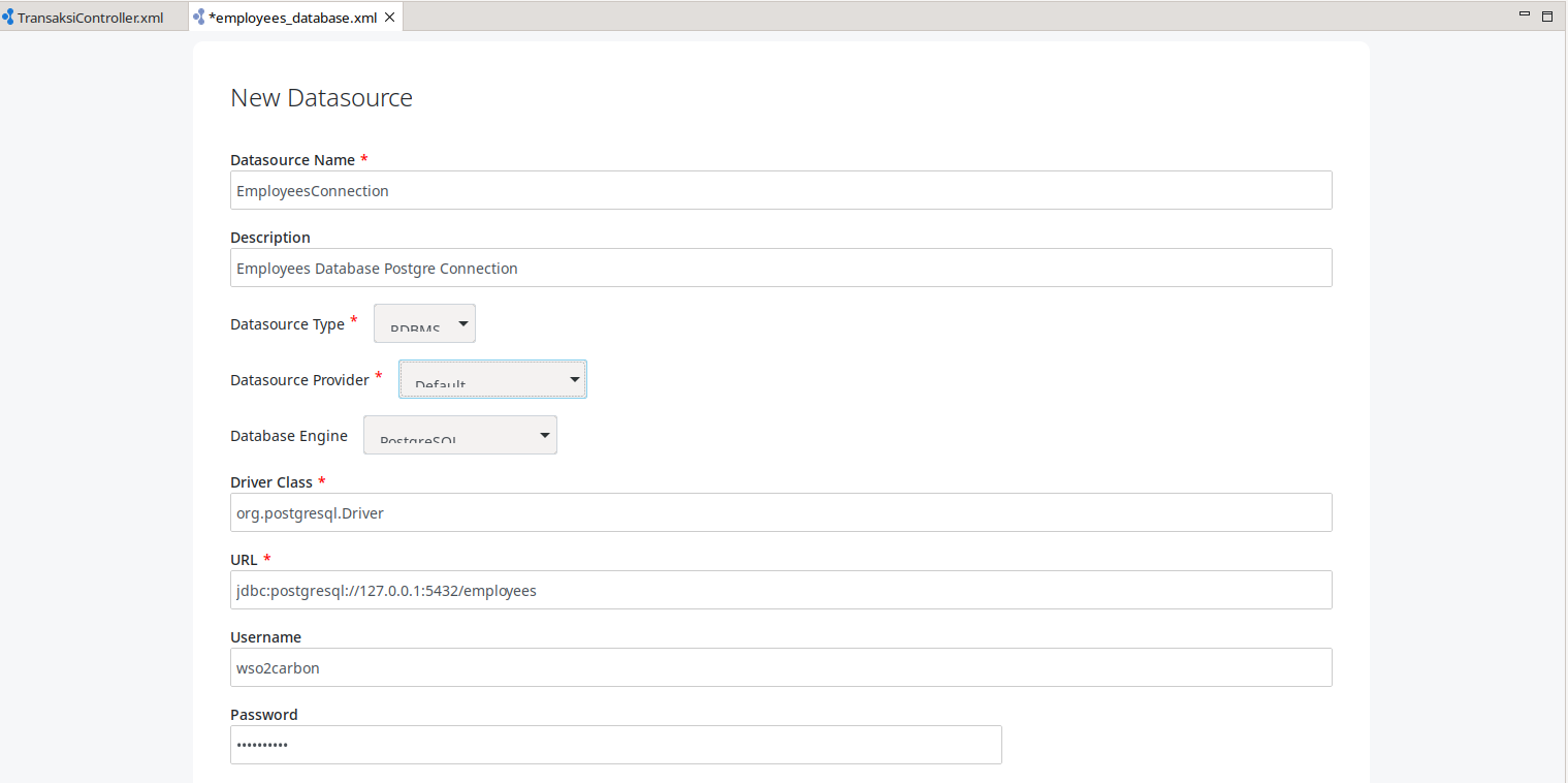 Different form when create datasource in integration studio 8.1.0 ...