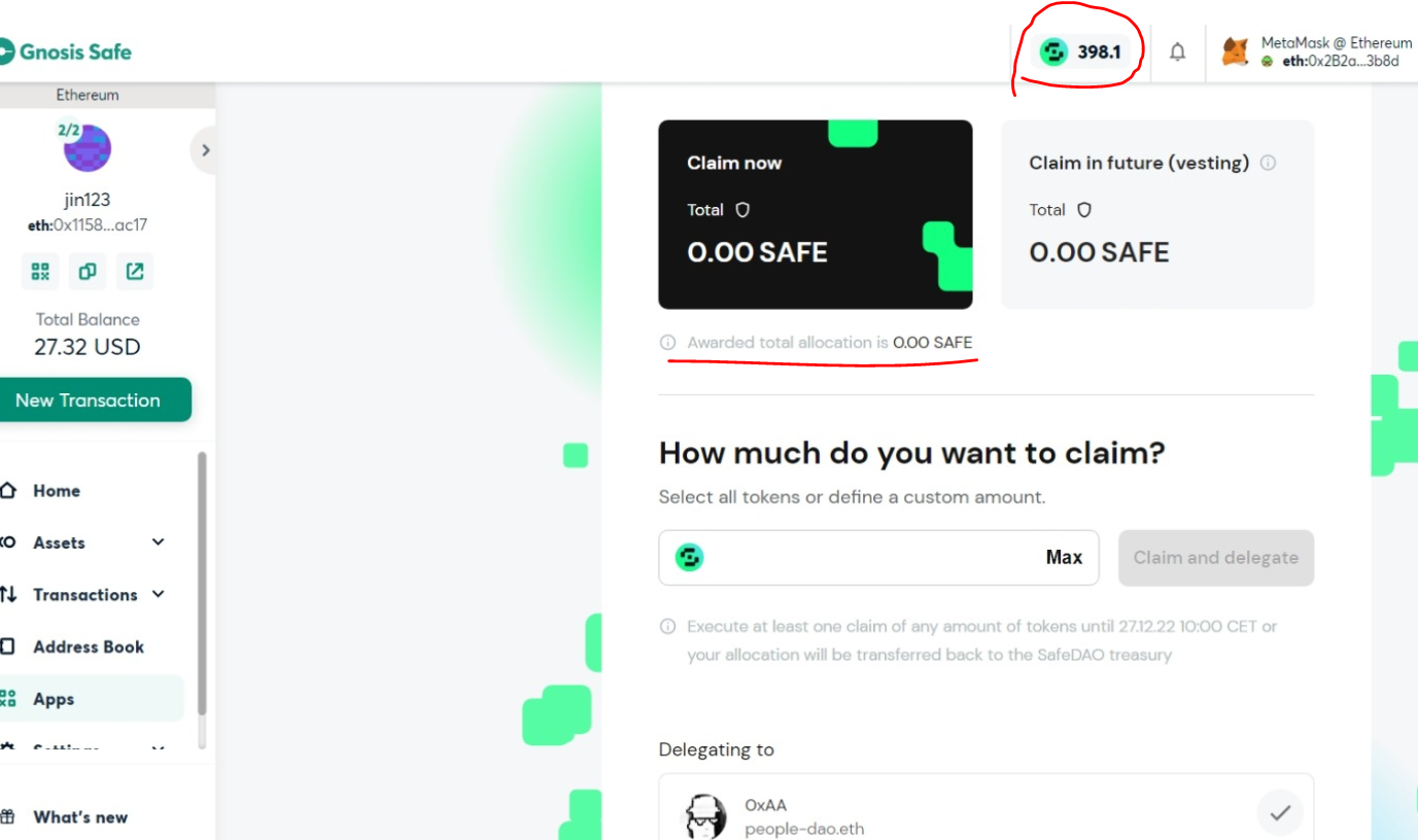 Unable to claim Safe tokens · Issue 25 · 5afe/safesupport · GitHub