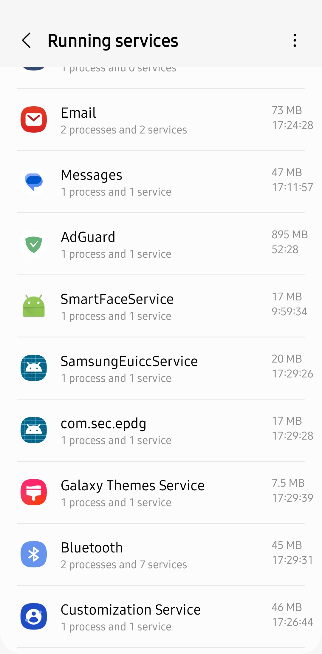 The adguard app 4 0 on s21 ultra is using too much memory