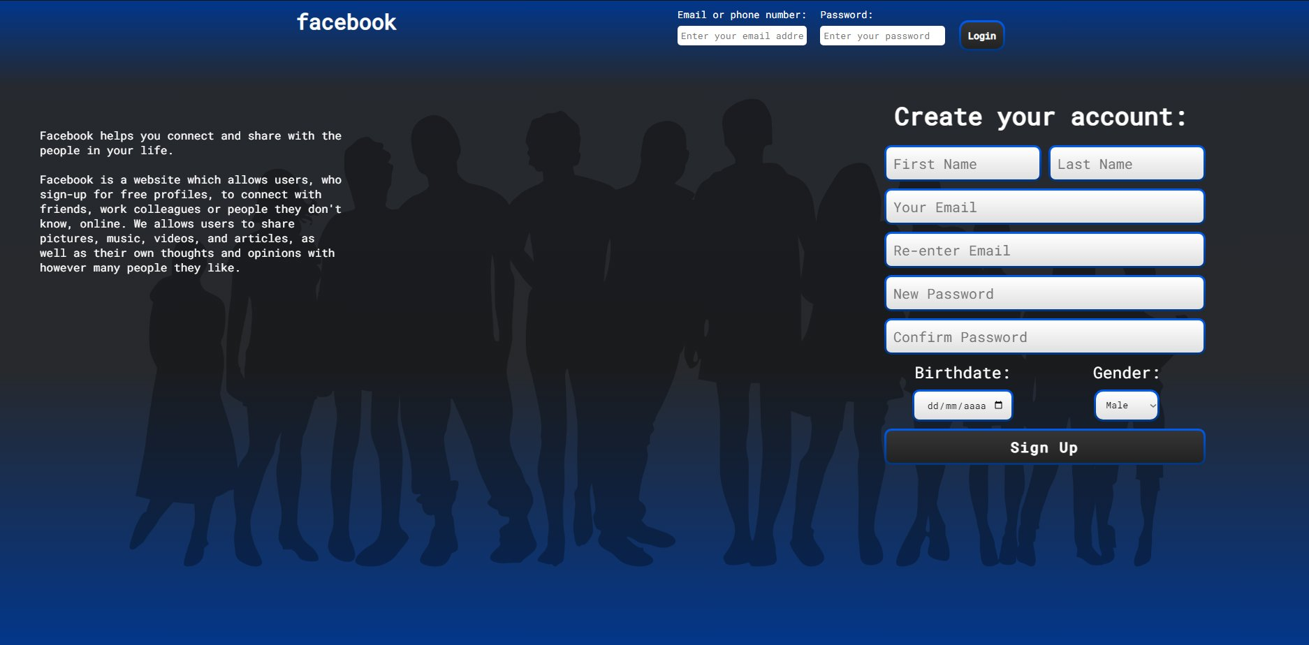 GitHub - cacatem/facebook-signup: Recreating Facebook's old signup page