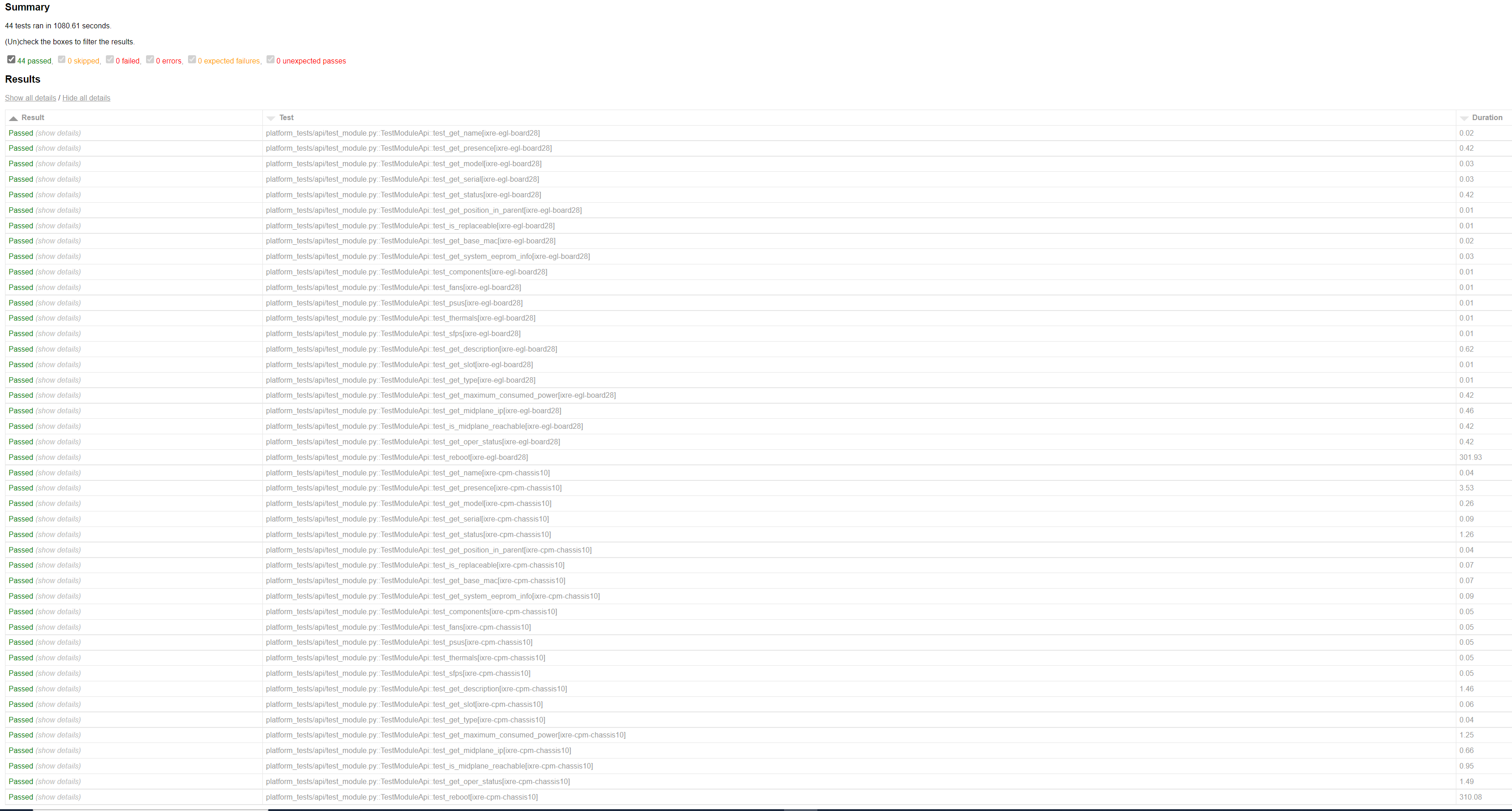 Fixes Platform API tests for test_module & test_watchdog Changes for PR 4909 by sanjairgit