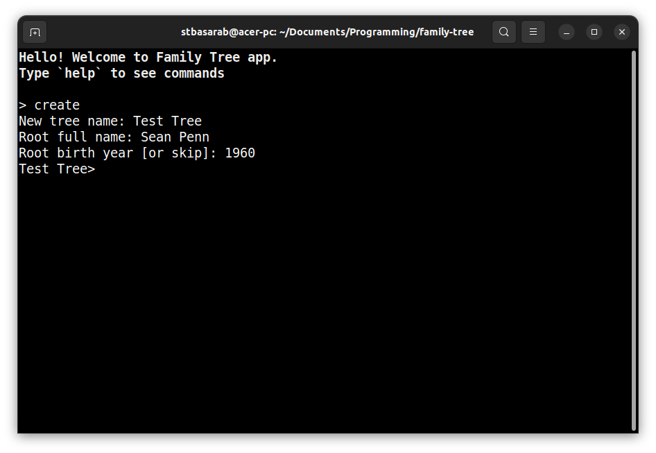 Github fokaaas family tree a console application for creating and
