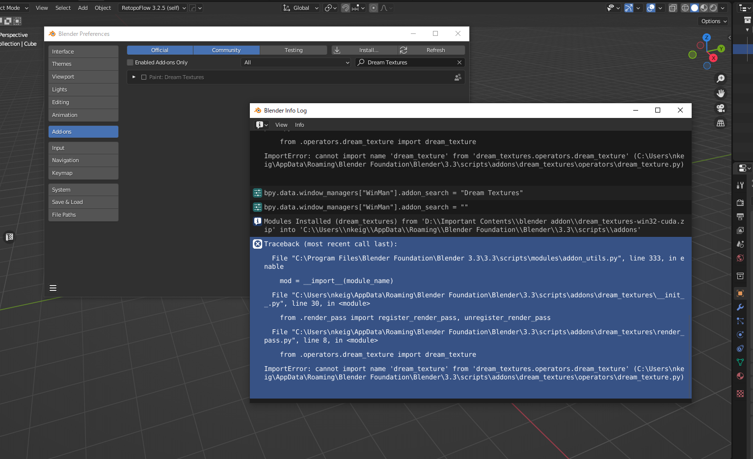 Install error v0.0.7 · Issue #294 · carson-katri/dream-textures · GitHub