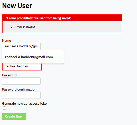 Can't create new user because of invalid email but email is valid ...