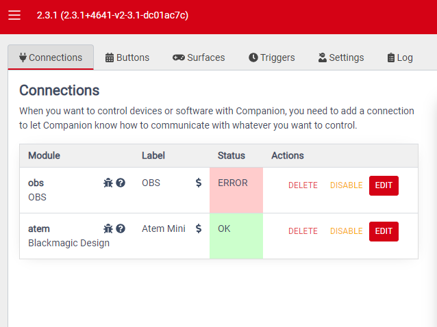 Obs Security Control Module Doesn't detect disconnection in v28 · Issue #173 · bitfocus/companion ...