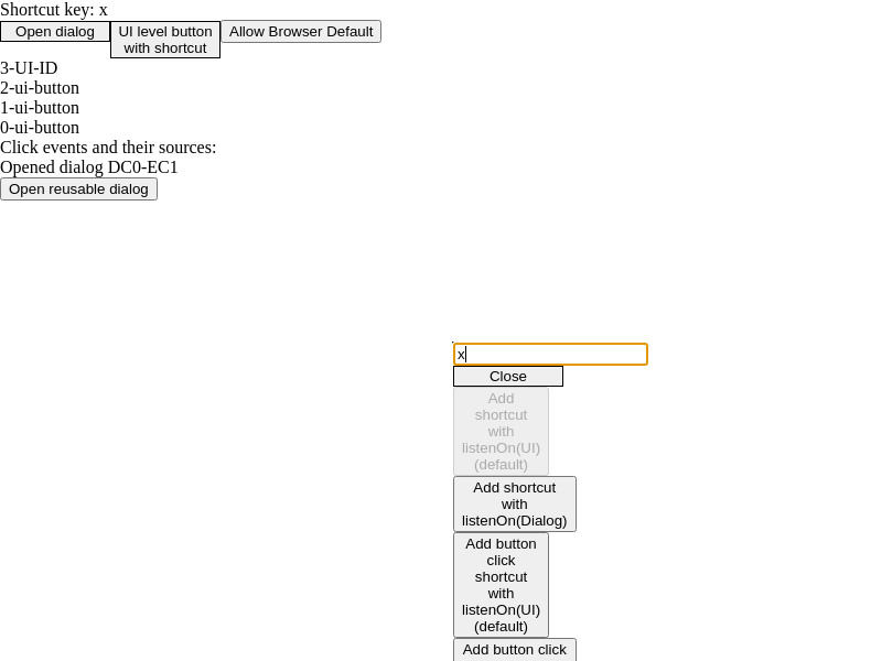 dialogOpenedWithShortcutNoListenOn_sameShortcutListeningOnUi_bothExecuted ANY_Chrome_ (com vaadin flow uitest ui ComplexDialogShortcutIT)