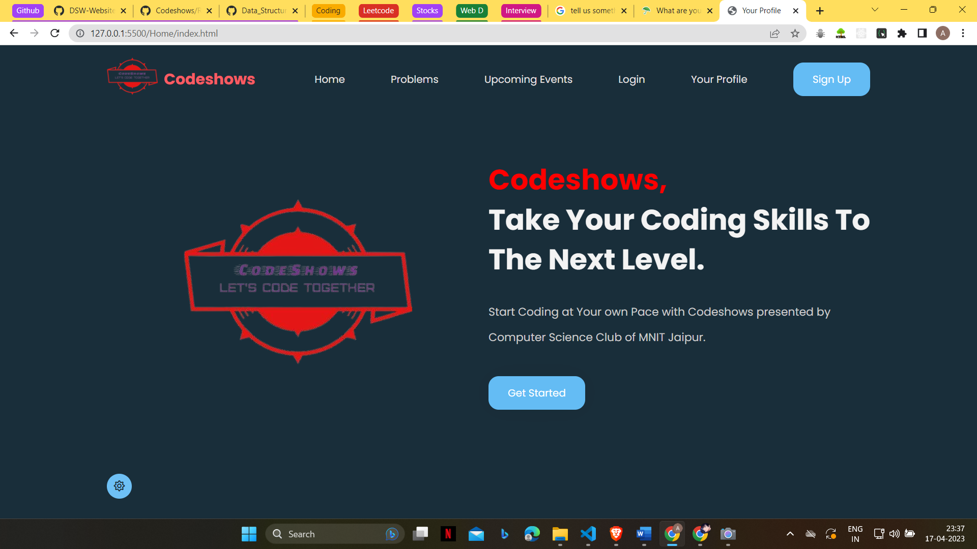 GitHub - Ayushaman2708/Codeshows: CodeShows Hackathon Website · GitHub