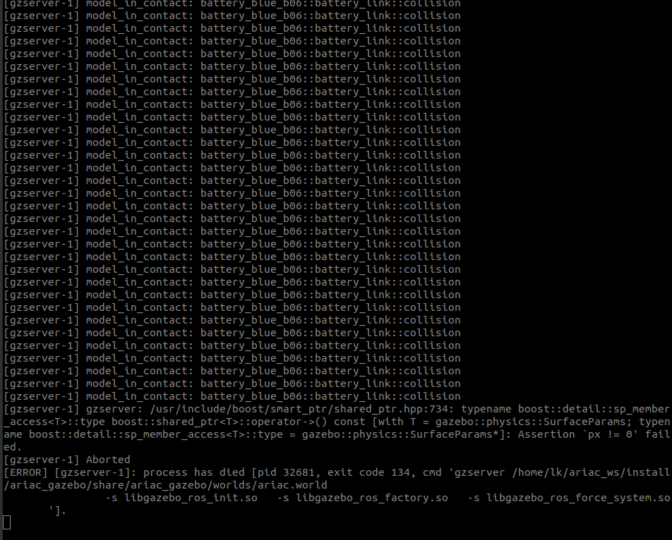 scoring system and Gazebo crash · Issue #217 · usnistgov/ARIAC · GitHub