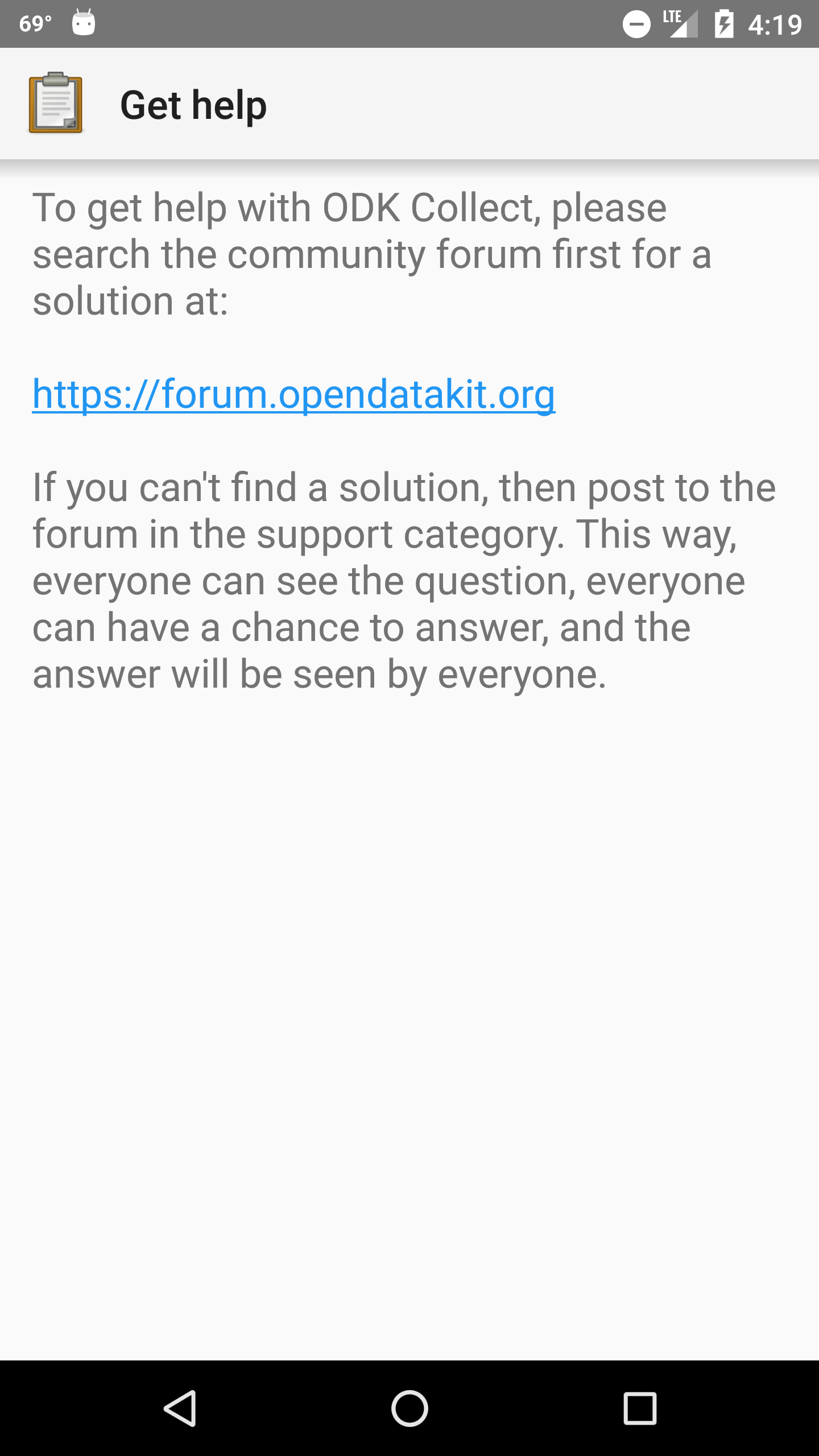 Add 'Get help' to Main Menu · Issue #1276 · getodk/collect · GitHub
