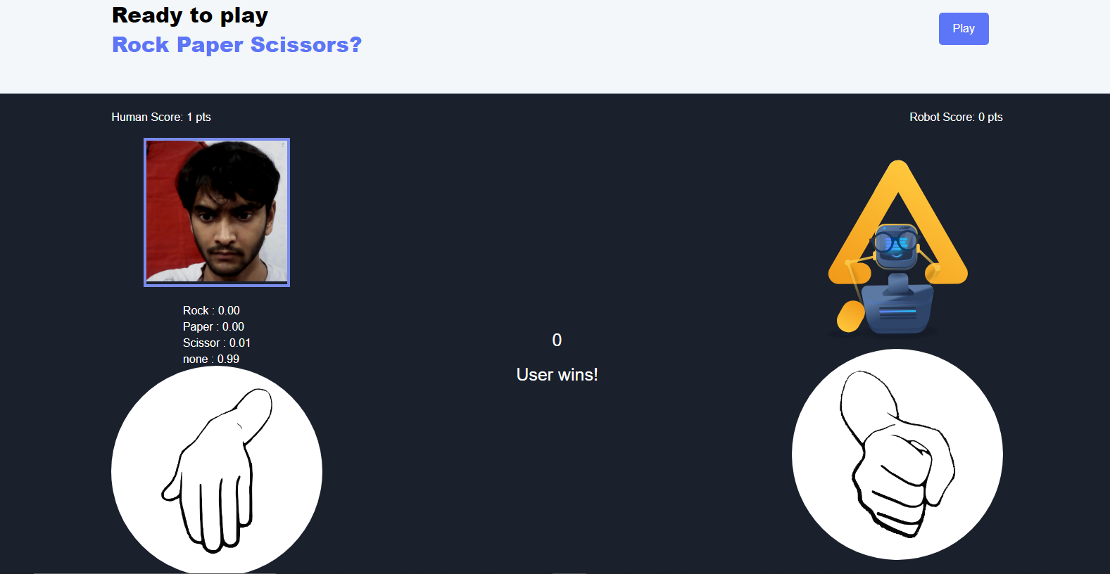 GitHub gitrishab/rockpaperscissor_game Rock paper scissor game