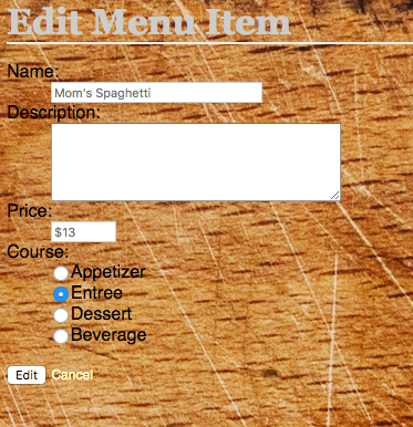 GitHub - meyag9/RestaurantMenu: Menu application using Flask framework ...