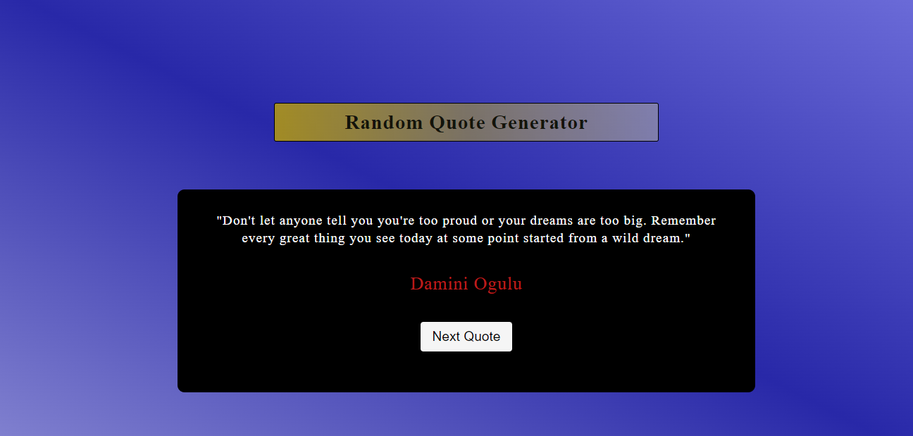 GitHub - Dev-Dannie/Random-quote-generator: Random quote generator ...