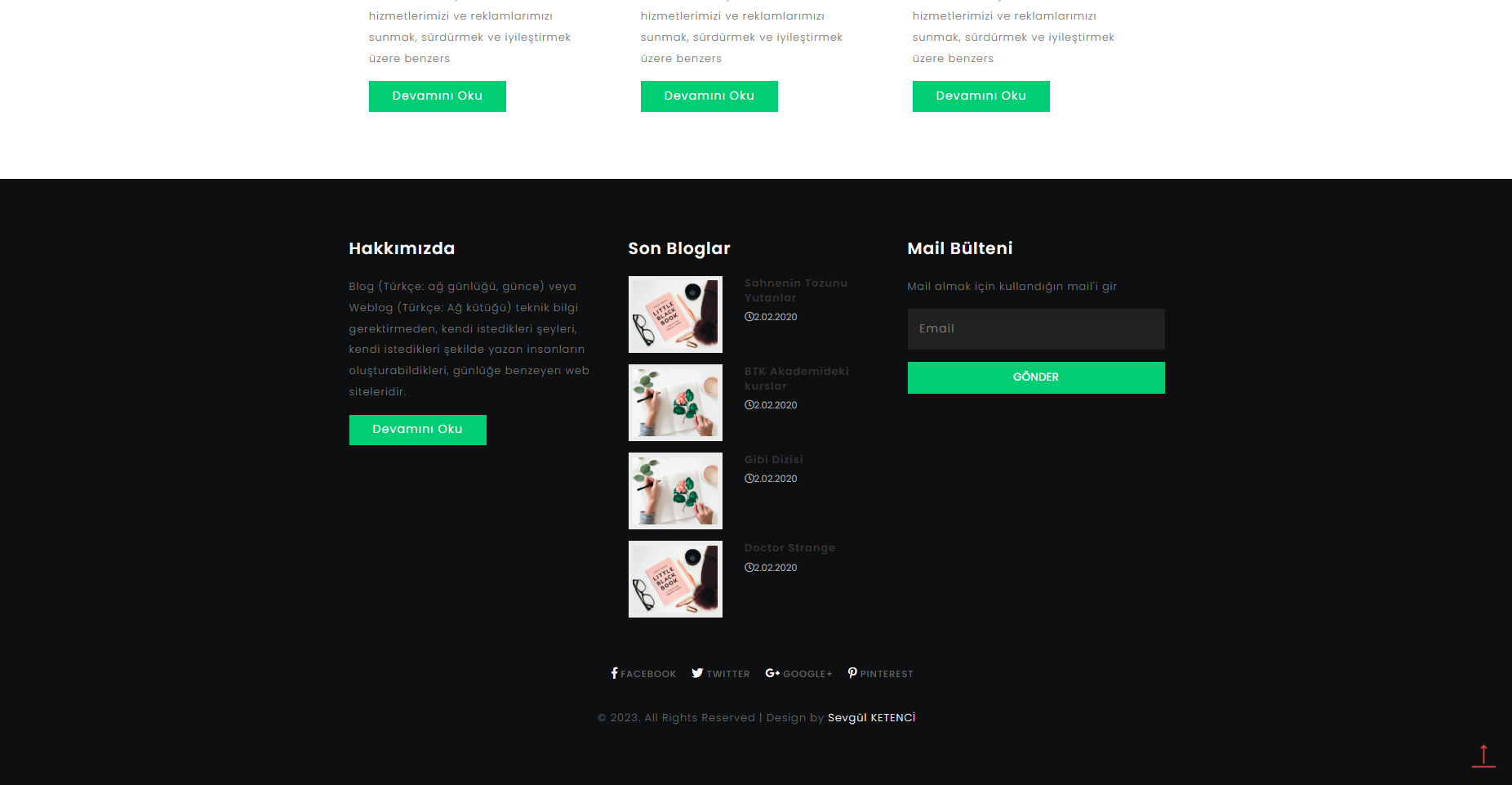 Github Sevgulketencii Blog Project