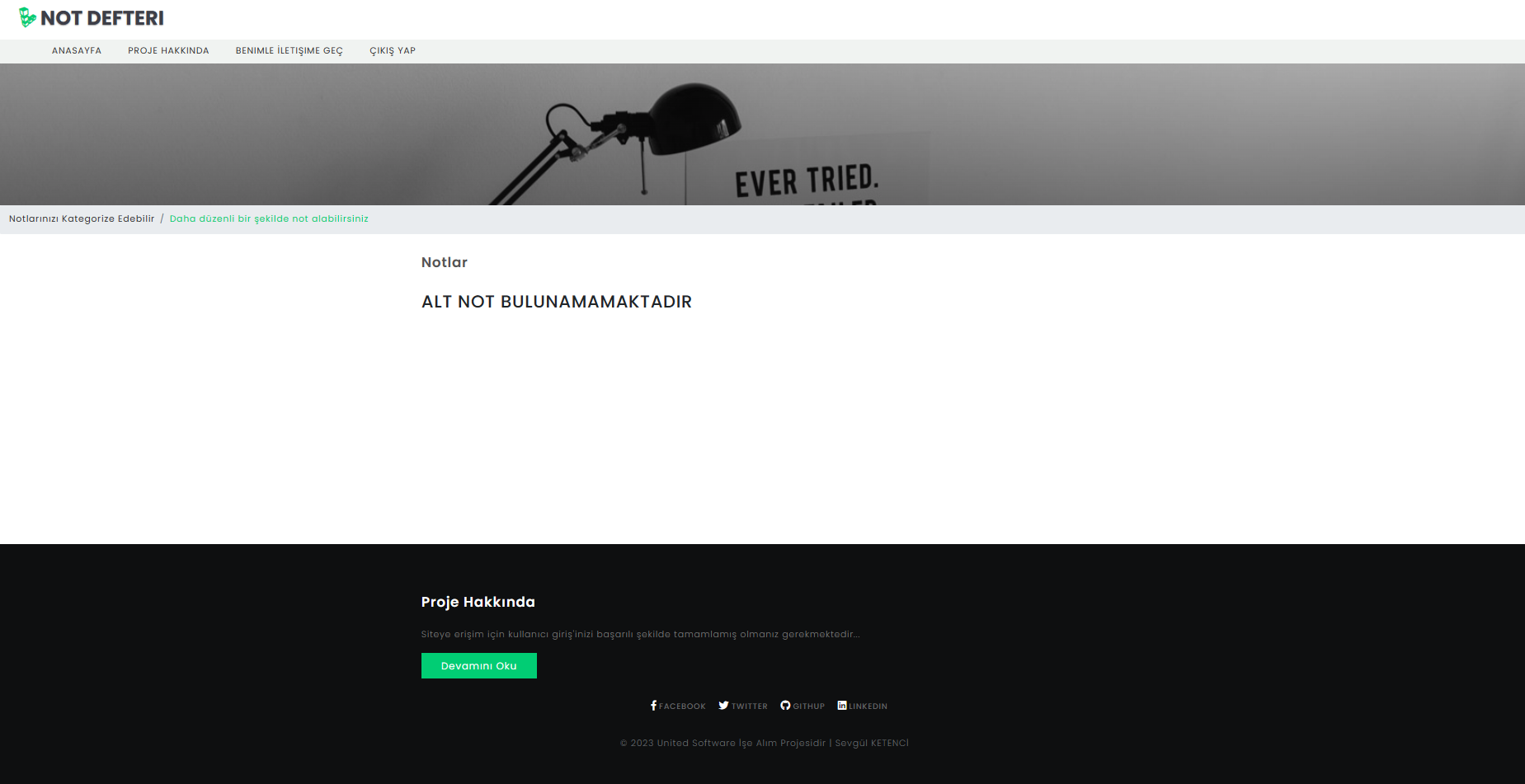 GitHub - Sevgulketencii/UnitedSoftwareProject