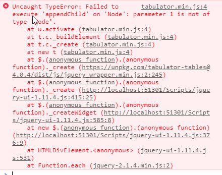 Migrating from 3.5 to 4.0.4 causes typeerror · Issue #1478 · tabulator ...