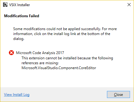 Modifying failed. Modifying failed