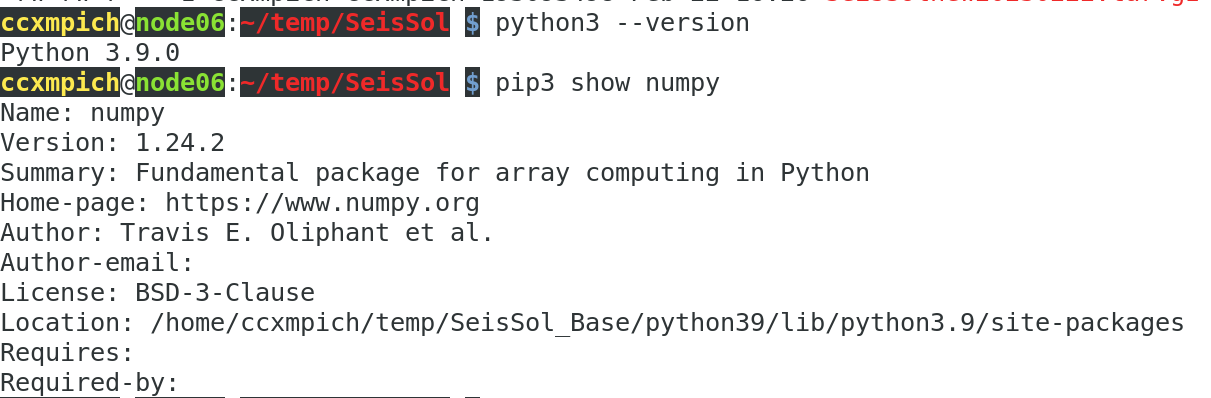 ModuleNotFoundError: No module named 'numpy'? · SeisSol SeisSol ...