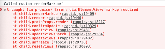 Custom Element View Error - Default renderMarkup is Still Called ...