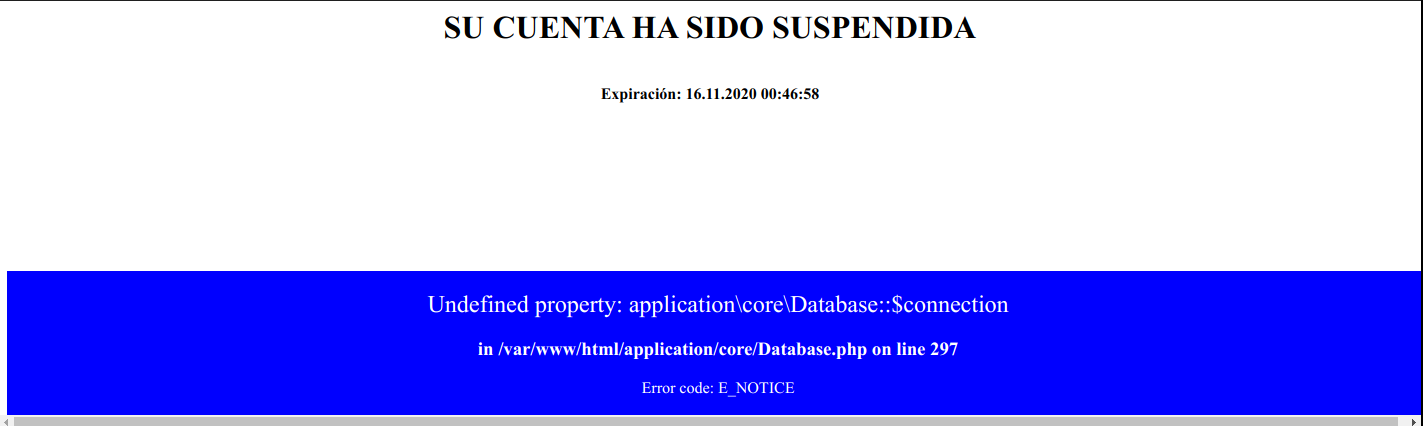 [3.3.0-1244] Database error displayed to user when banned · Issue #428 ...