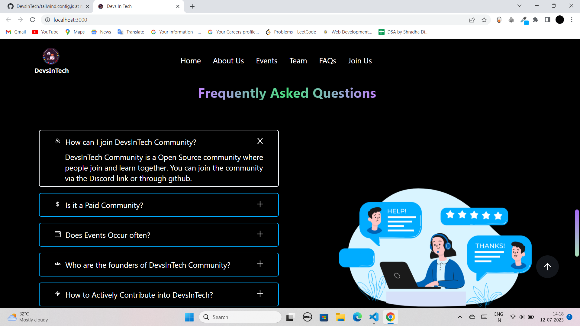 Improving the FAQ section · Issue #370 · devs-in-tech/DevsInTech · GitHub