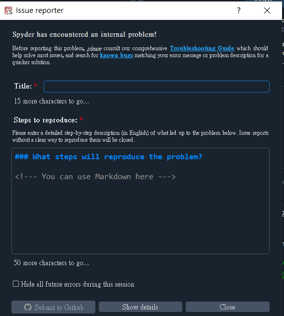 Typeerror show prompt got an unexpected keyword argument separator