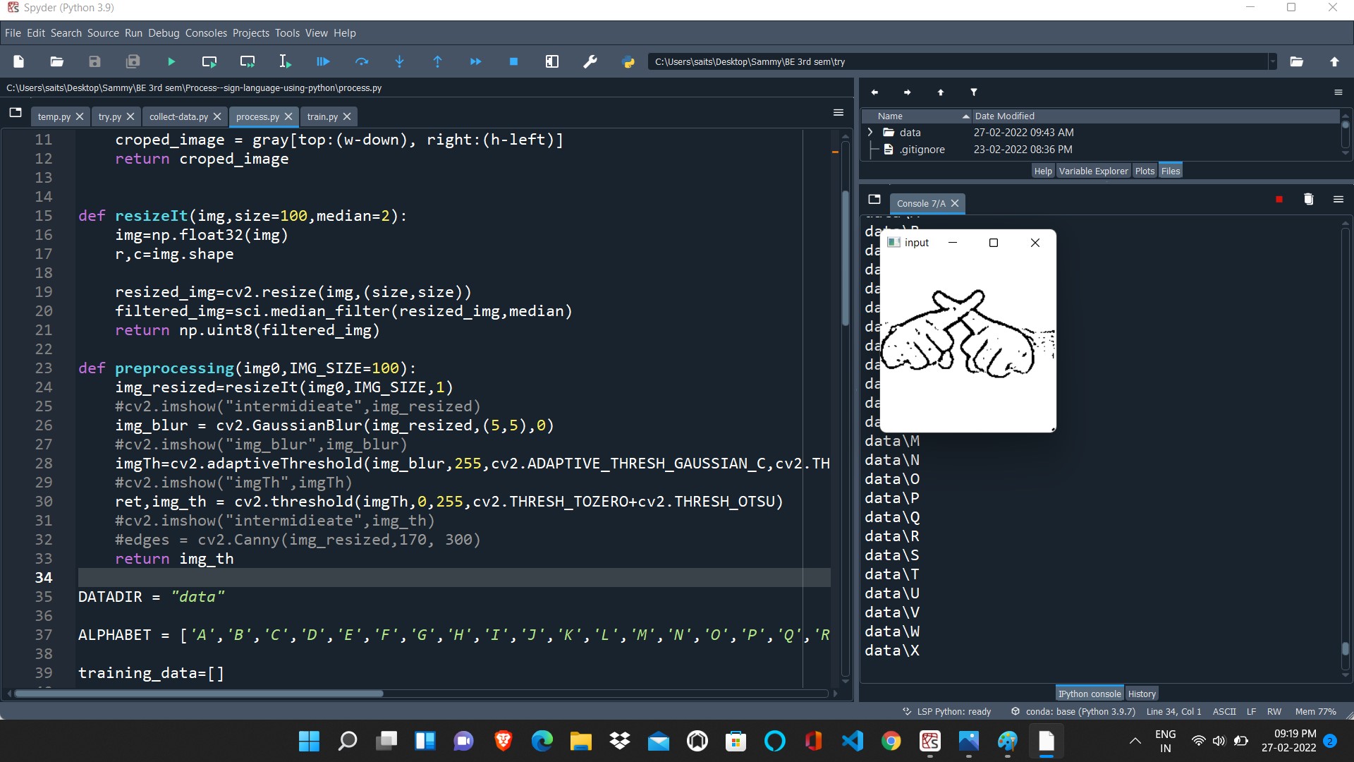 GitHub - Sammy131/SIGN-LANGUAGE-DETECTION-USING-PYTHON