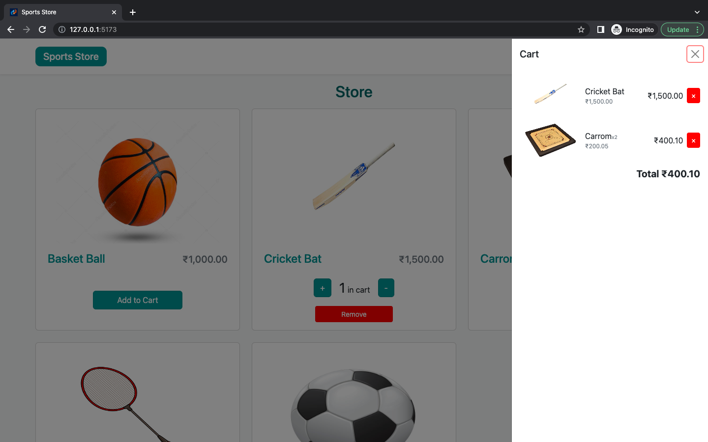 GitHub - shivams10/sports-shop: Sport shop made with react js ...